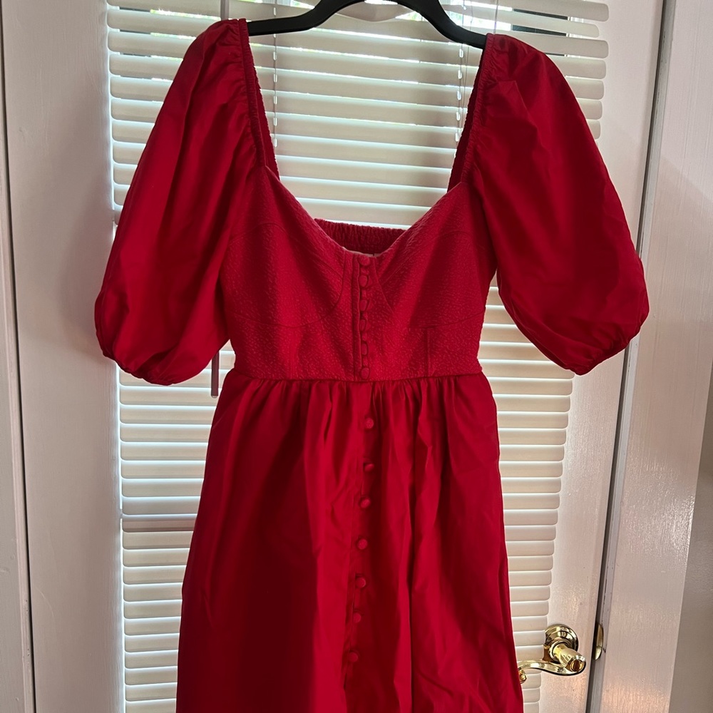 Red Maeve Sweetheart Mini Dress